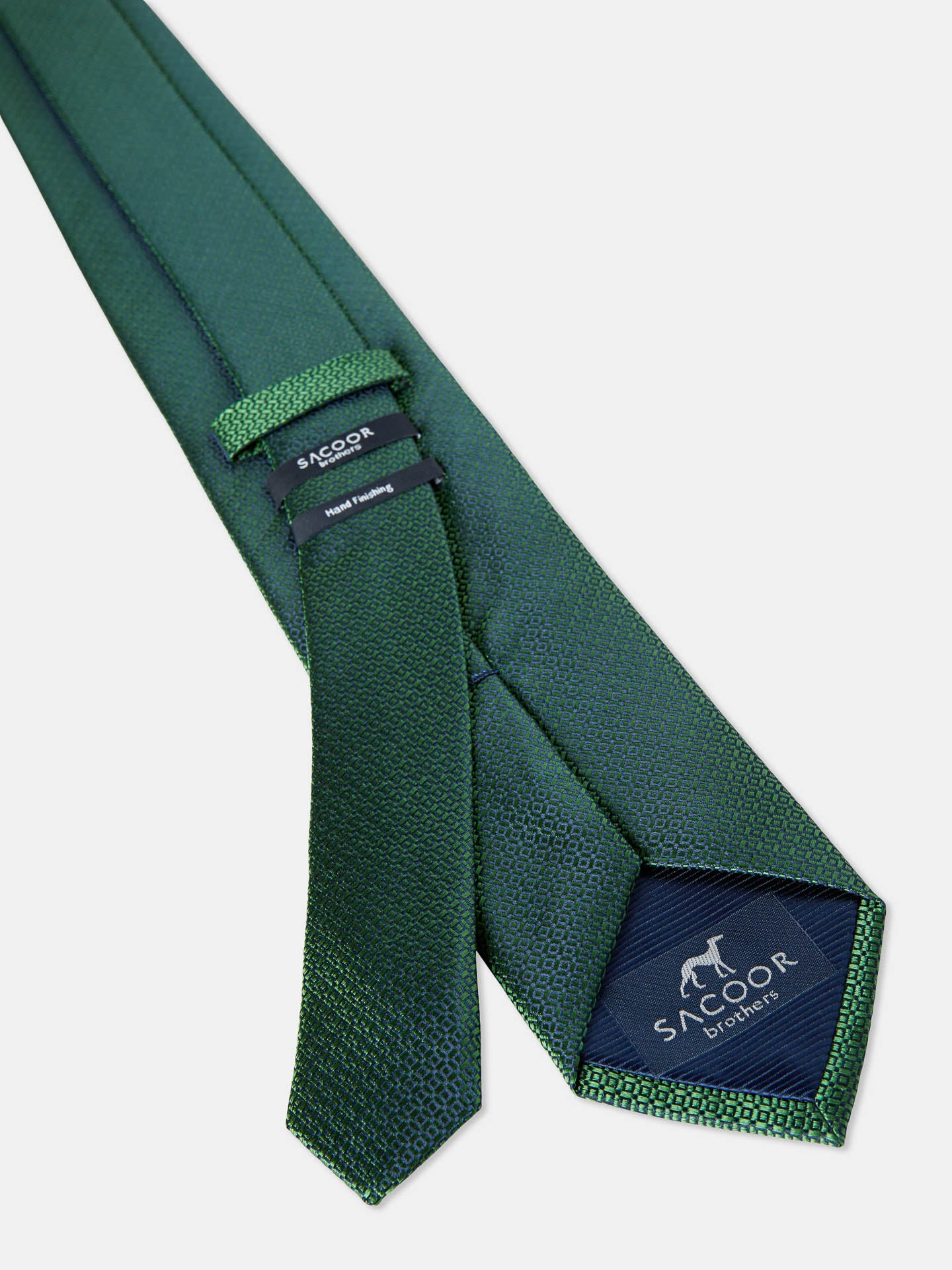 Geometric Pattern Tie 100% Silk 7,5cm - Image 4