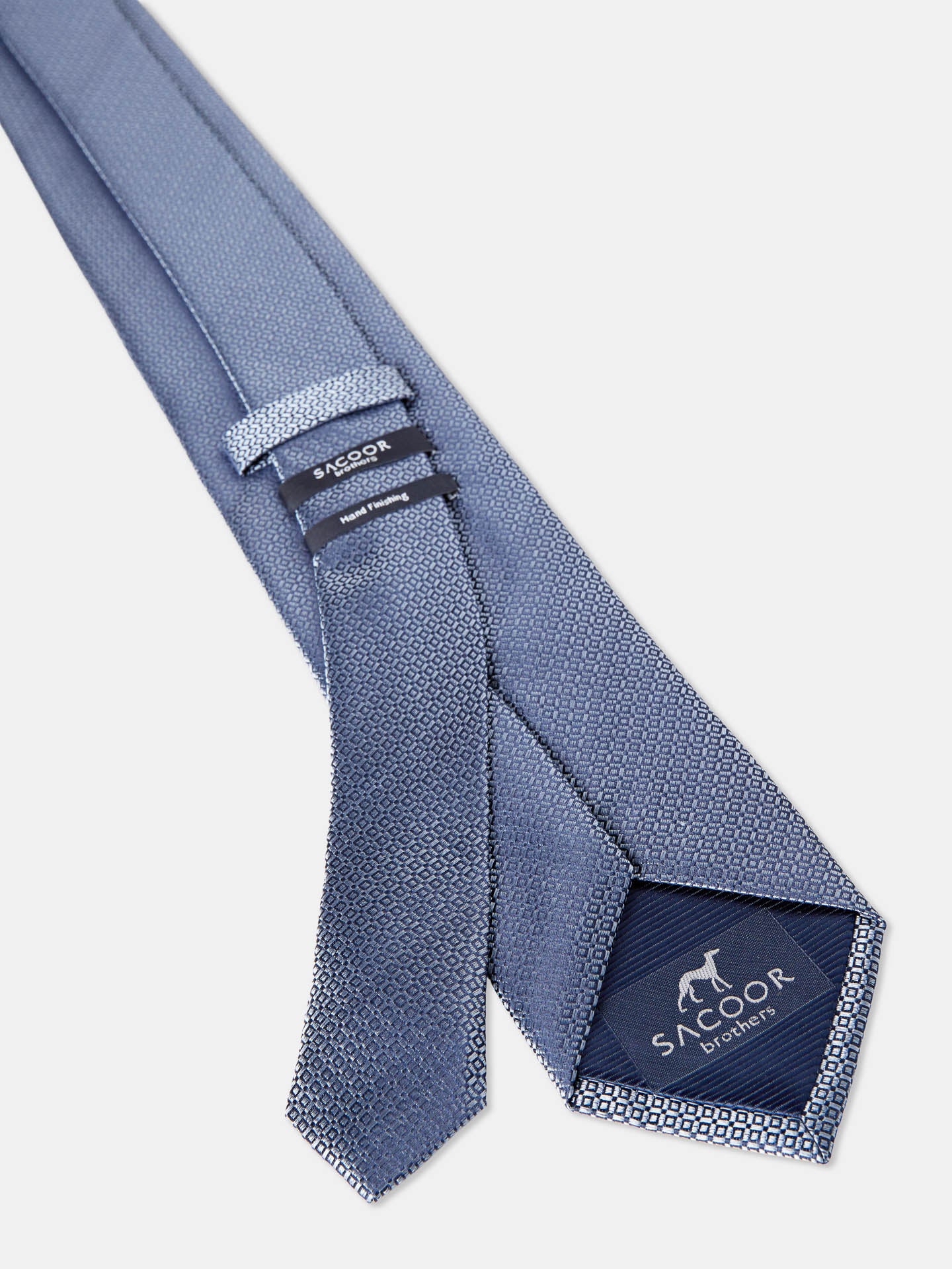 Geometric Pattern Tie 100% Silk 7,5cm - Image 6