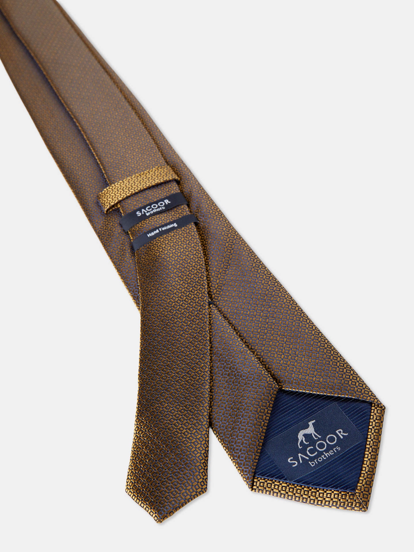 Geometric Pattern Tie 100% Silk 7,5cm - Image 8