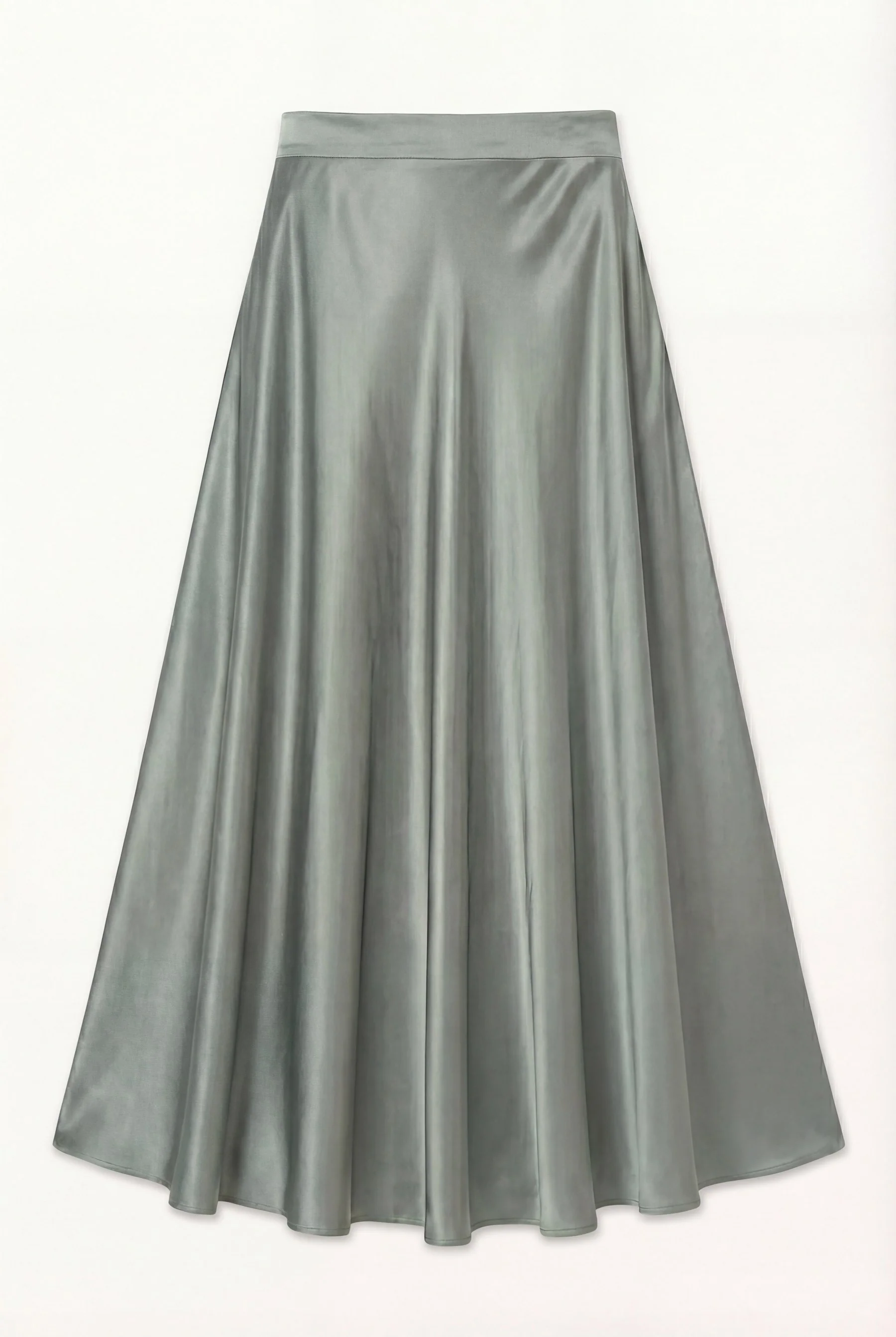 High-Waist Full Circle Skirt In Rayon And Viscose Blend - Image 6