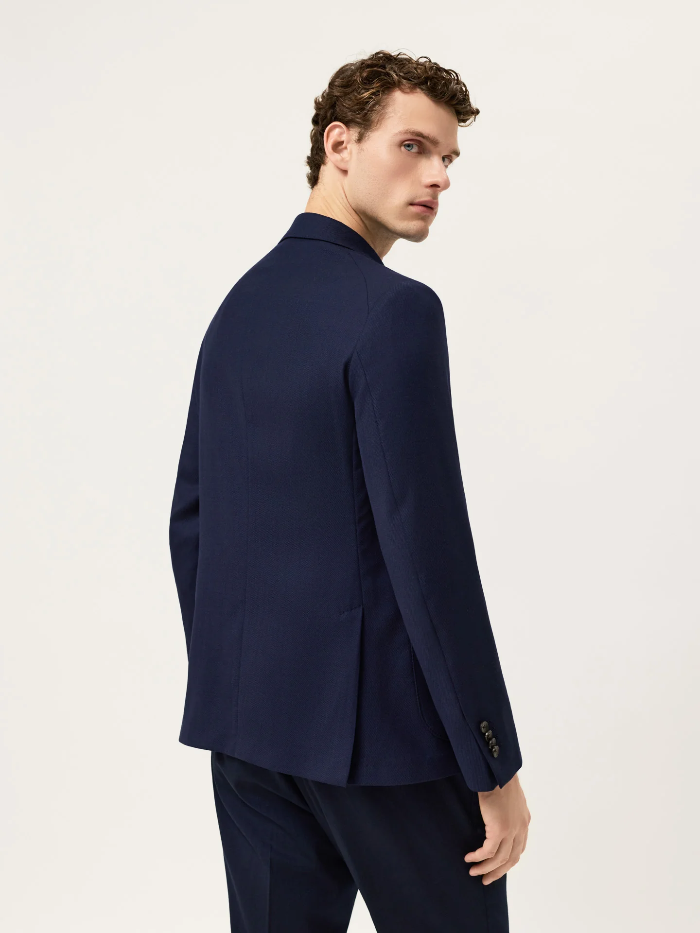 Italian Knit Twill Blazer In Wool Stretch - Image 3