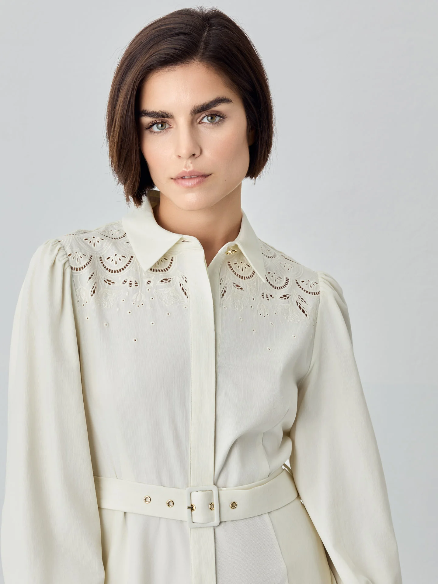 Midi Shirt Dress In Soft Cotton Corduroy - Image 3