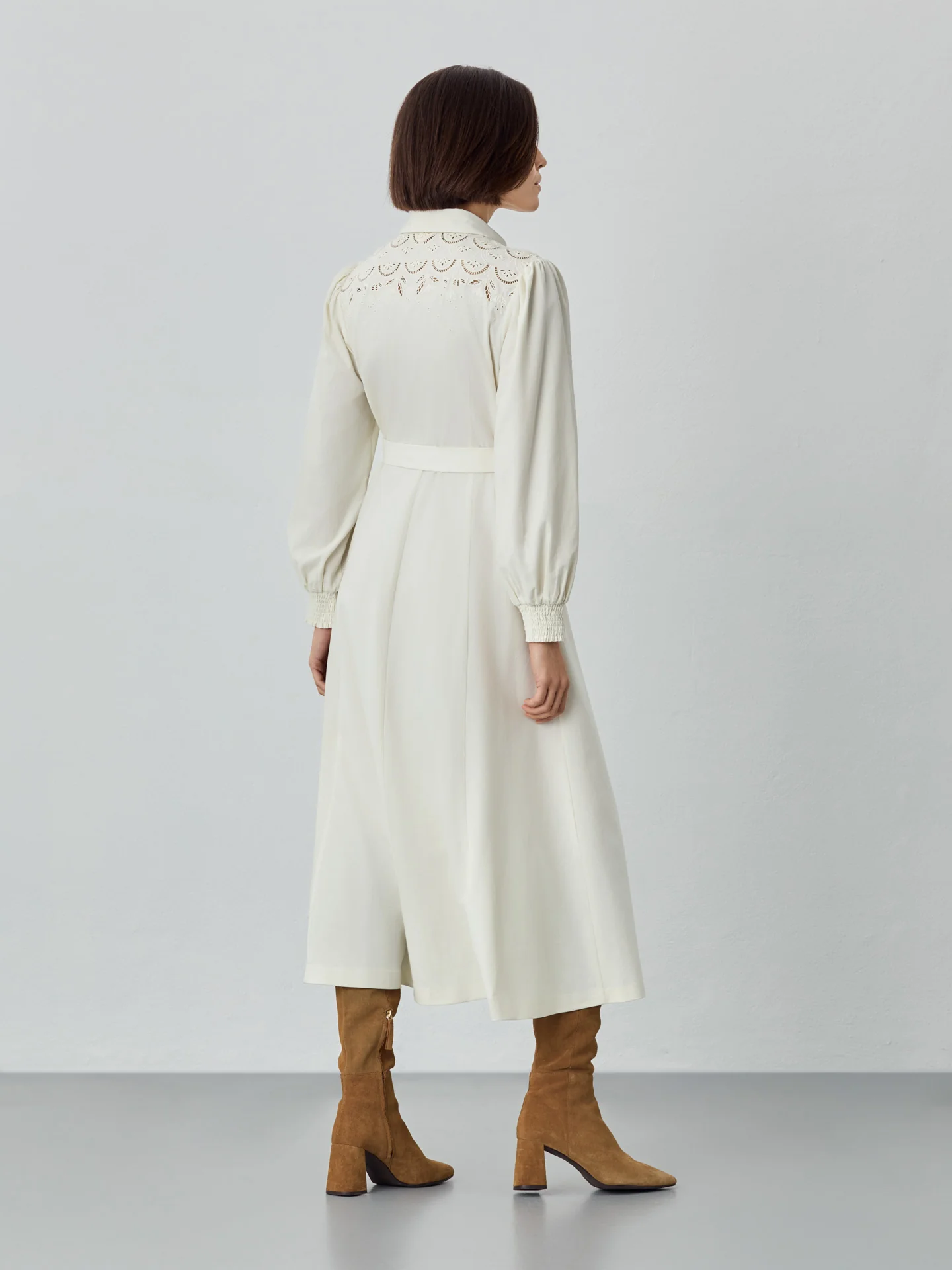 Midi Shirt Dress In Soft Cotton Corduroy - Image 4