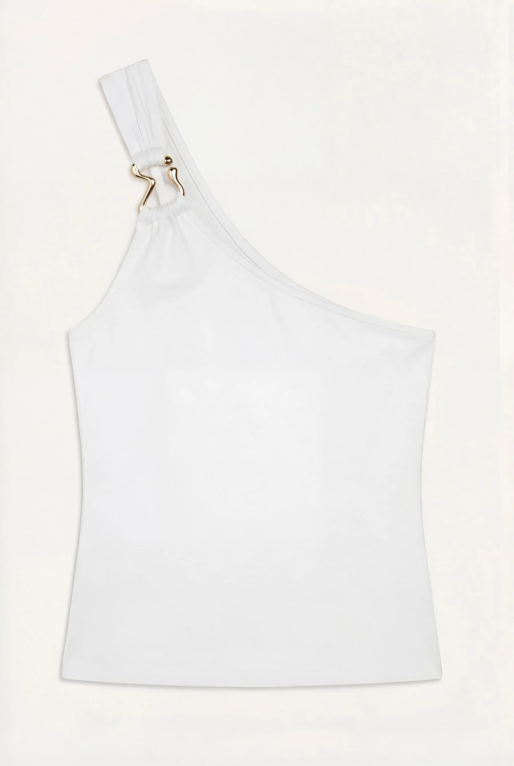 One-Shoulder Jersey Top In Lyocell Blend - Image 4