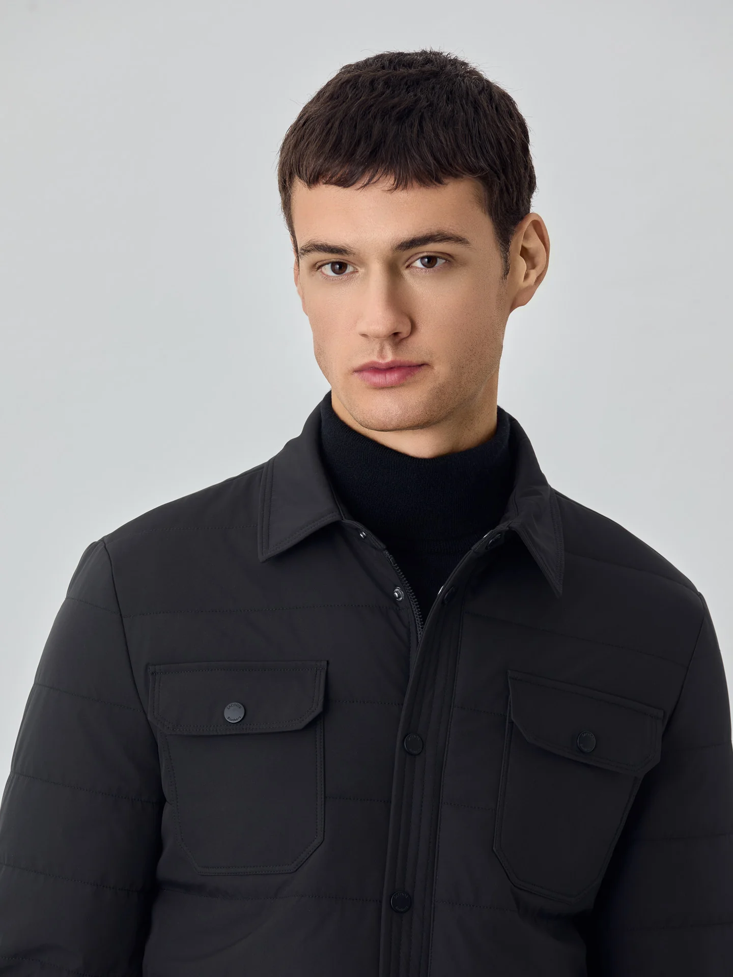 Padded and Quilted Shirt Jacket With Chest Pockets - Image 5