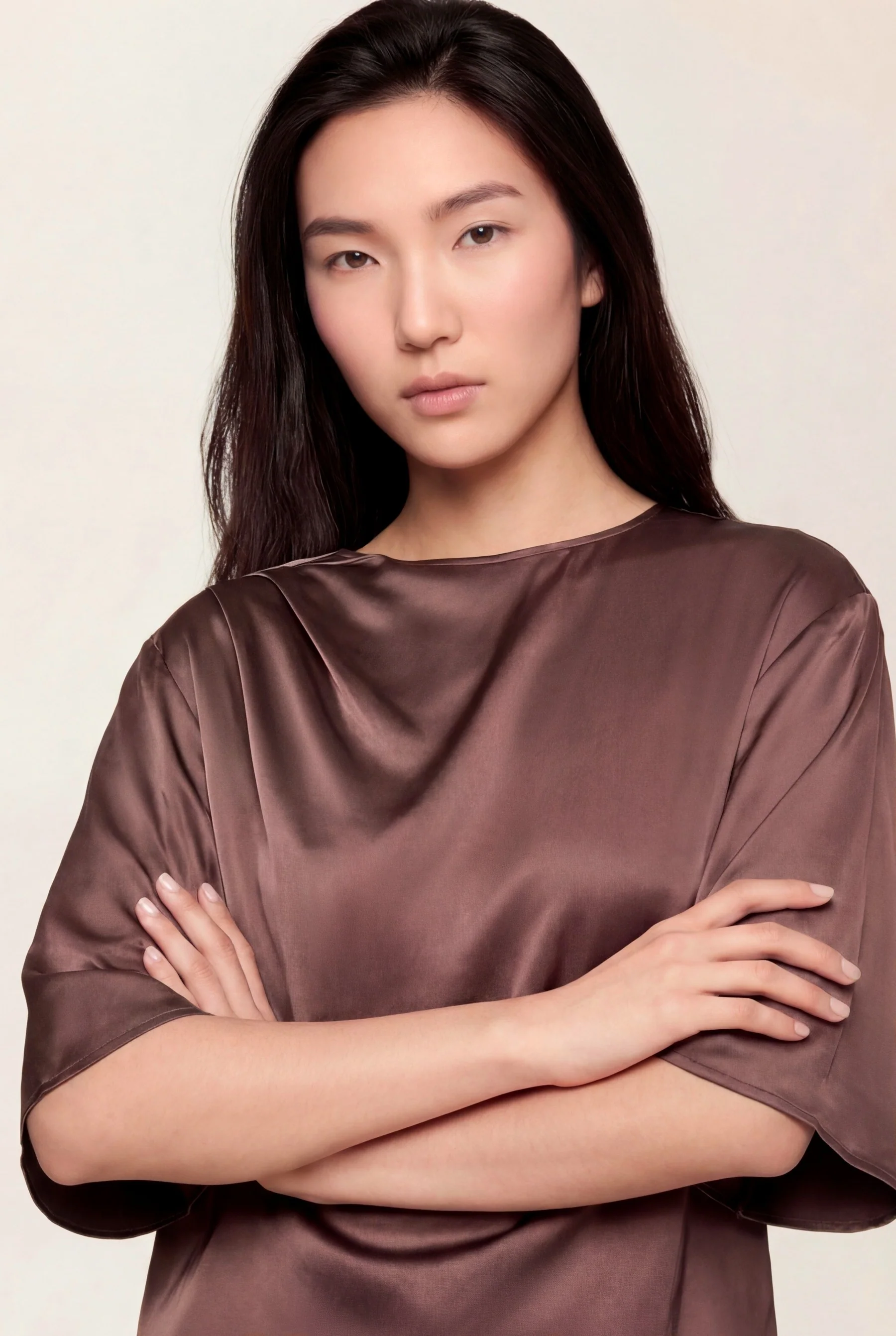 Regular Fit Blouse In Rayon And Viscose Blend With Shoulder Pleats - Image 4