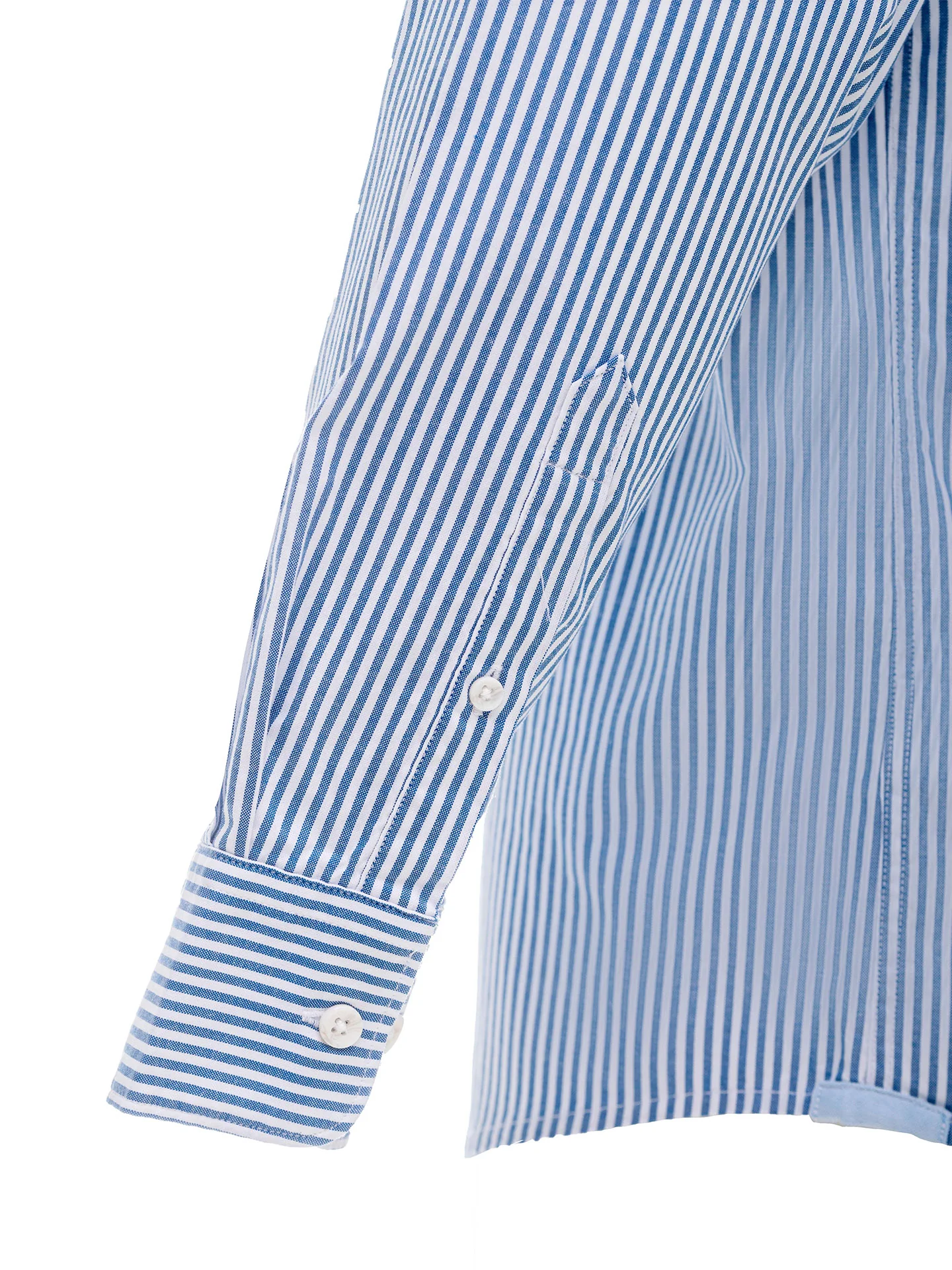 Regular Fit Striped Oxford Shirt in 100% BCI Cotton - Image 4