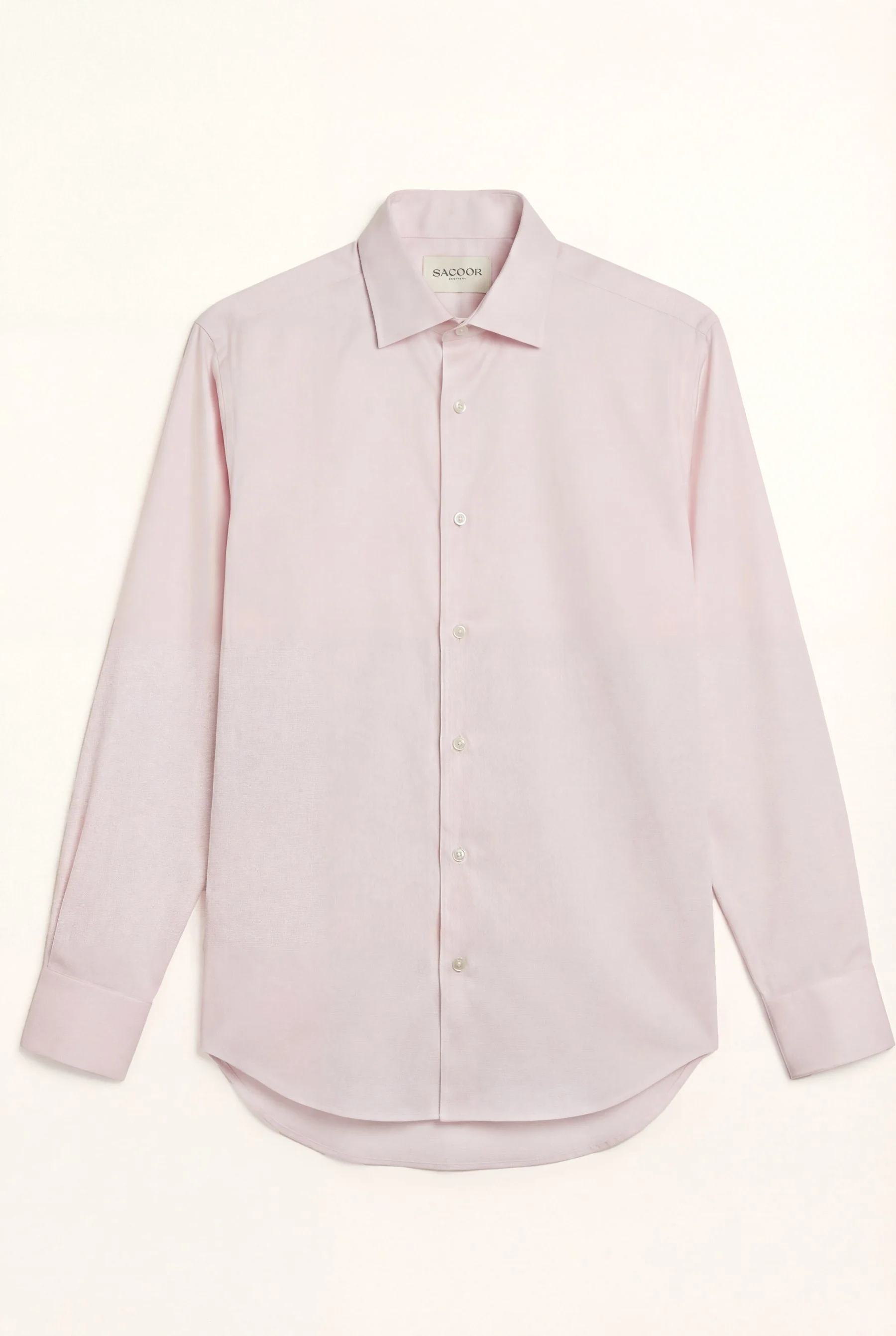 Regular Fit Travel Plain Poplin Luxury Stretch Cotton Shirt with Oxford Collar - Image 6