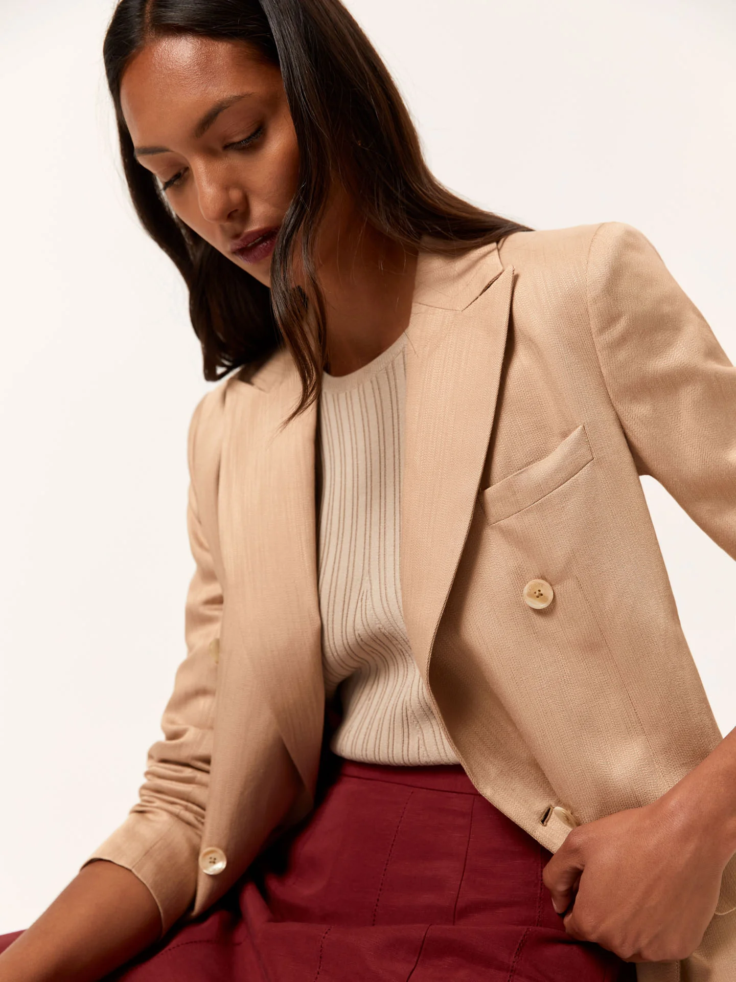 Ribbed Tank Top In Viscose & Nylon Blend - Image 13