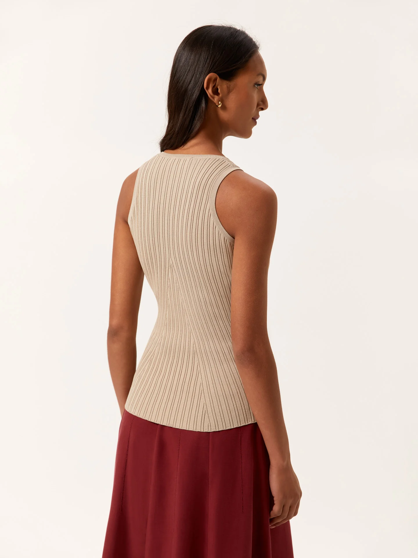 Ribbed Tank Top In Viscose & Nylon Blend - Image 15
