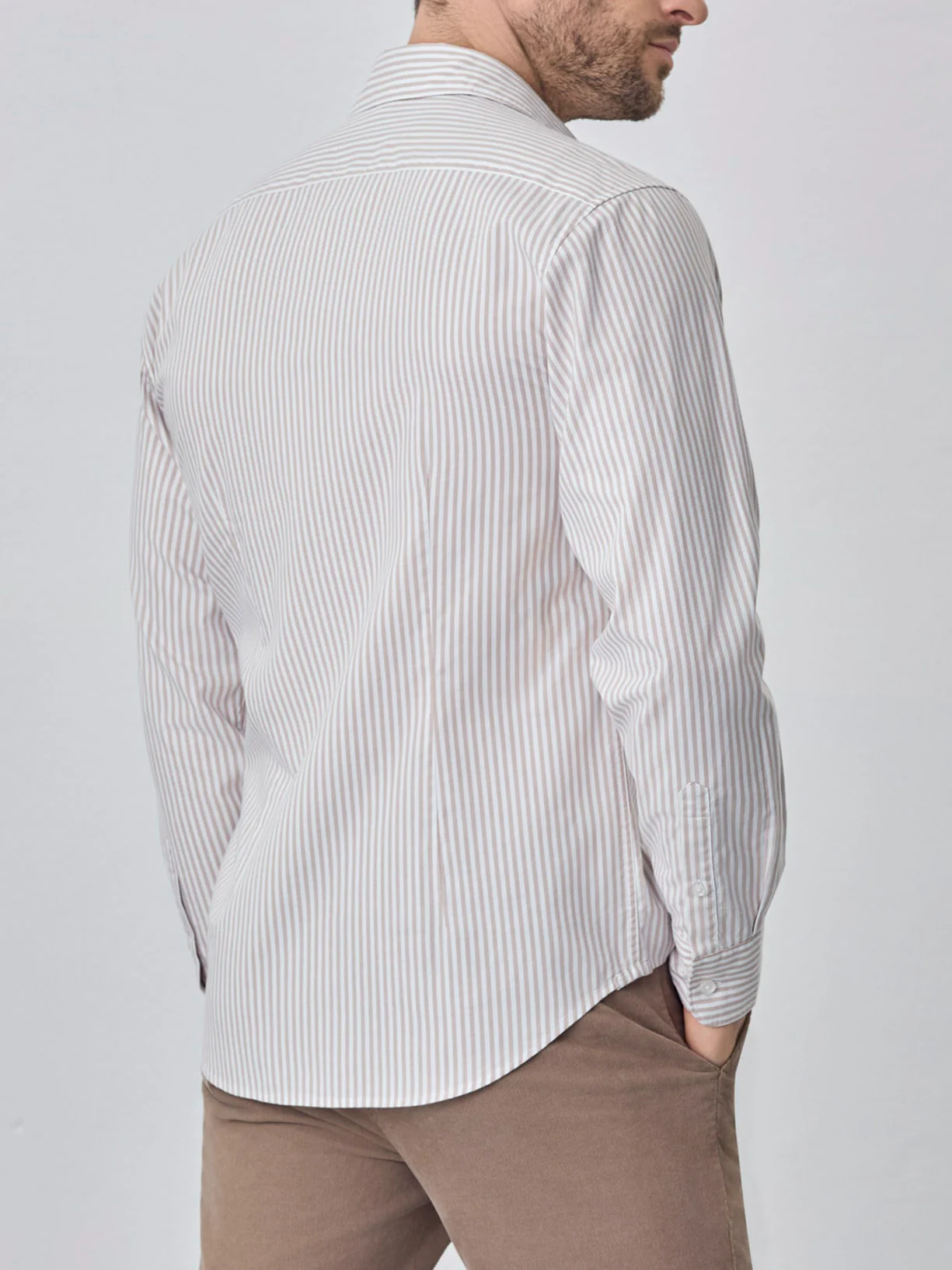 Slim fit 100% bci cotton striped oxford shirt - Image 3
