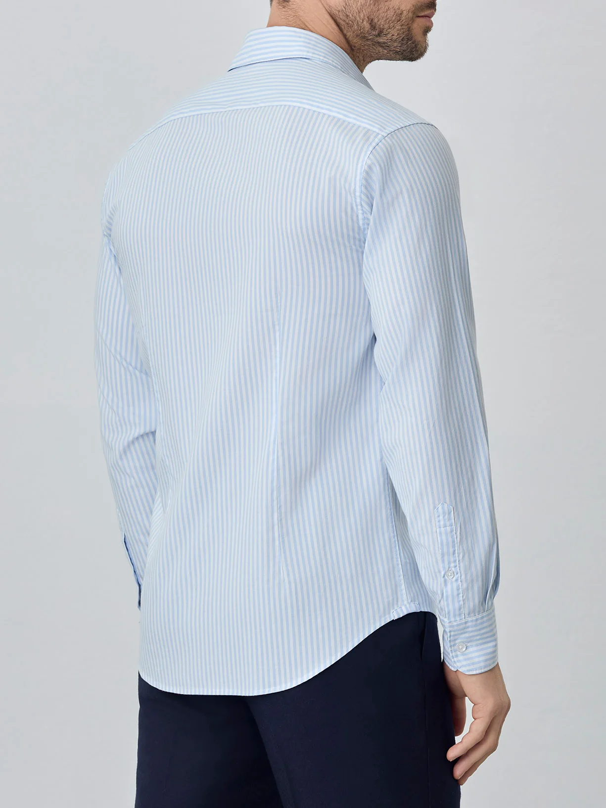 Slim fit 100% bci cotton striped oxford shirt - Image 3