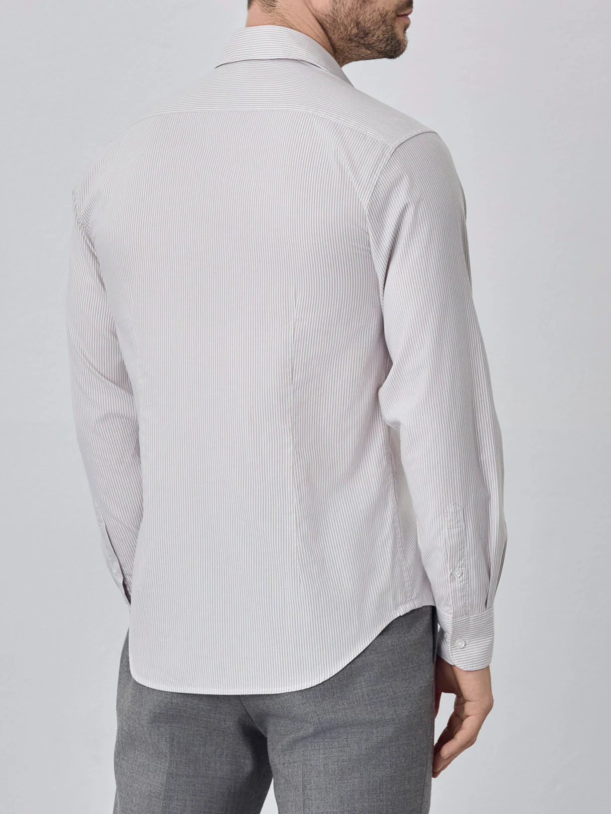 Slim fit 100% bci cotton striped oxford shirt - Image 3