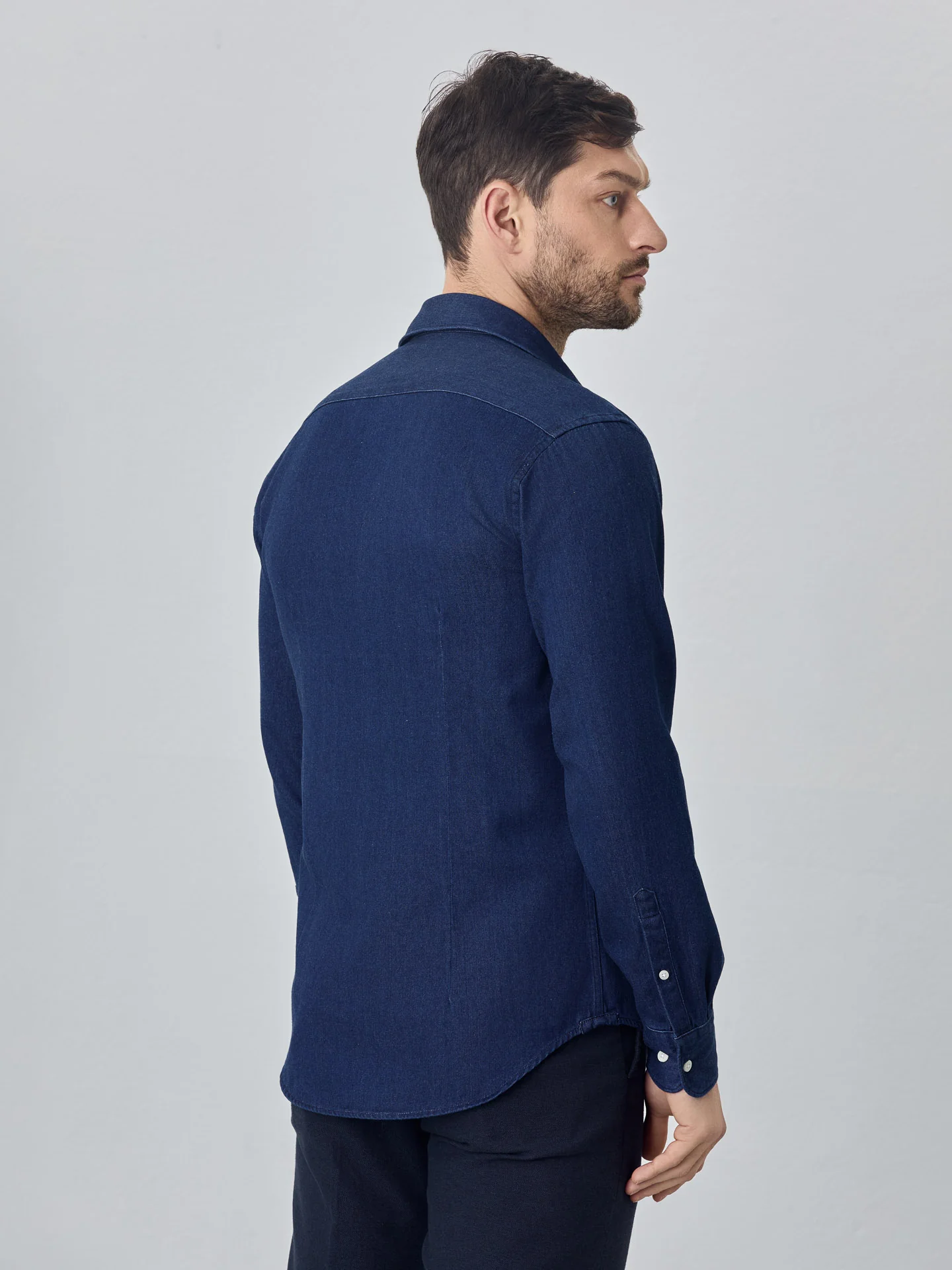 Slim fit denim shirt - Image 3