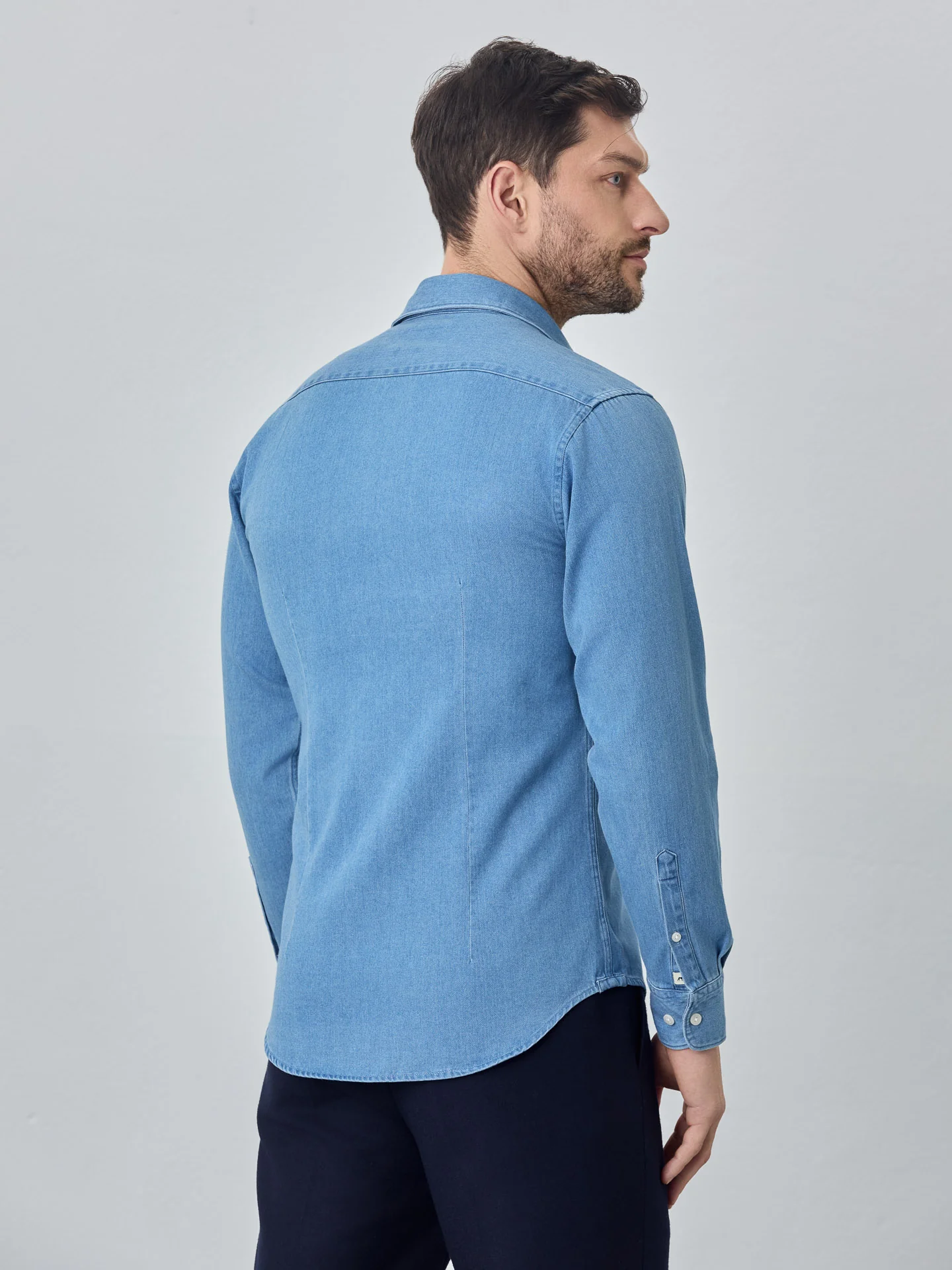 Slim fit denim shirt - Image 6