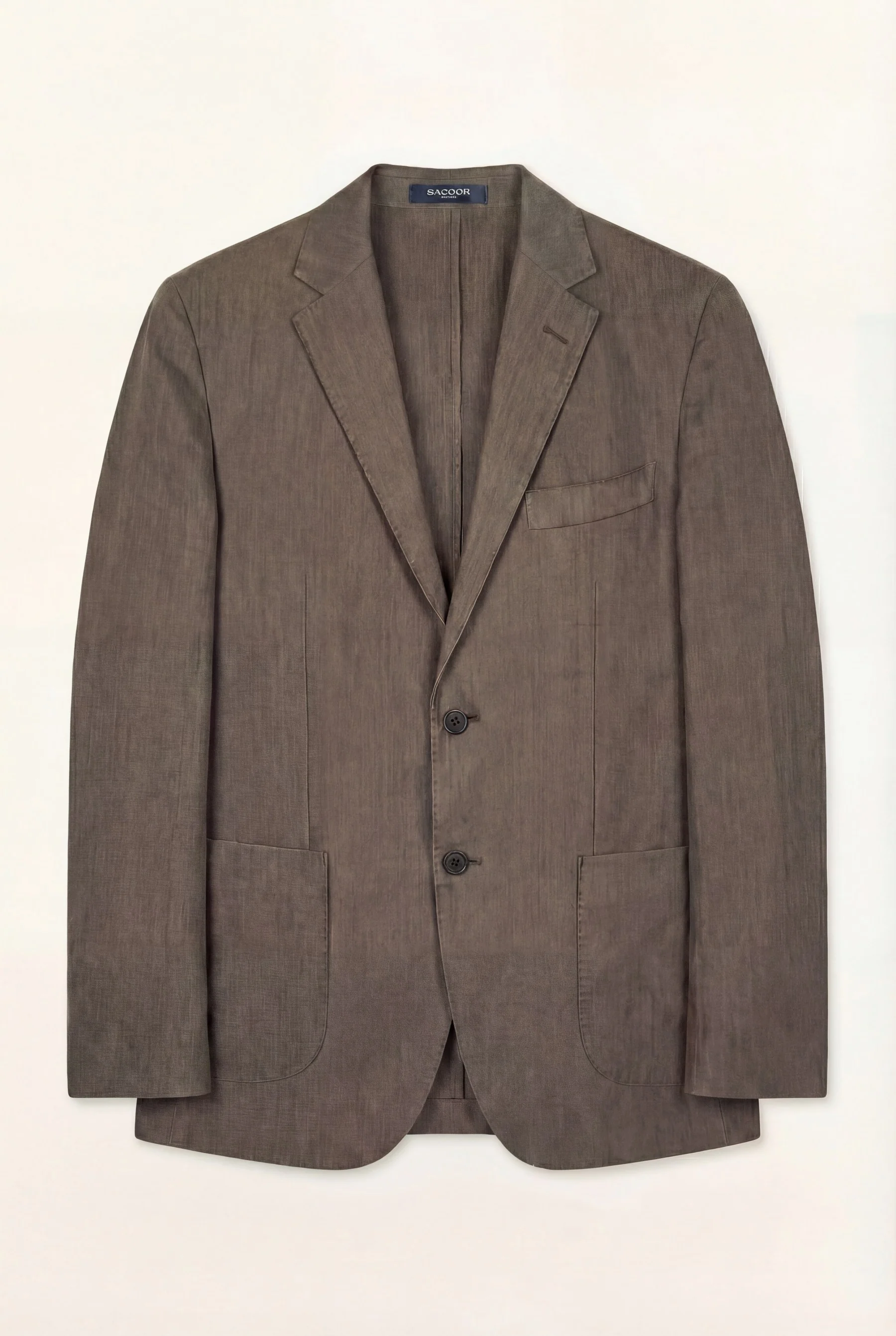 Slim fit Herringbone Pure Linen Blazer - Image 6