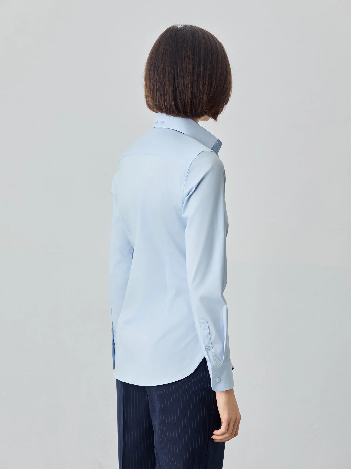 Slim Fit K-easy Plain Poplin Comfort Shirt With Open Collar - Image 3