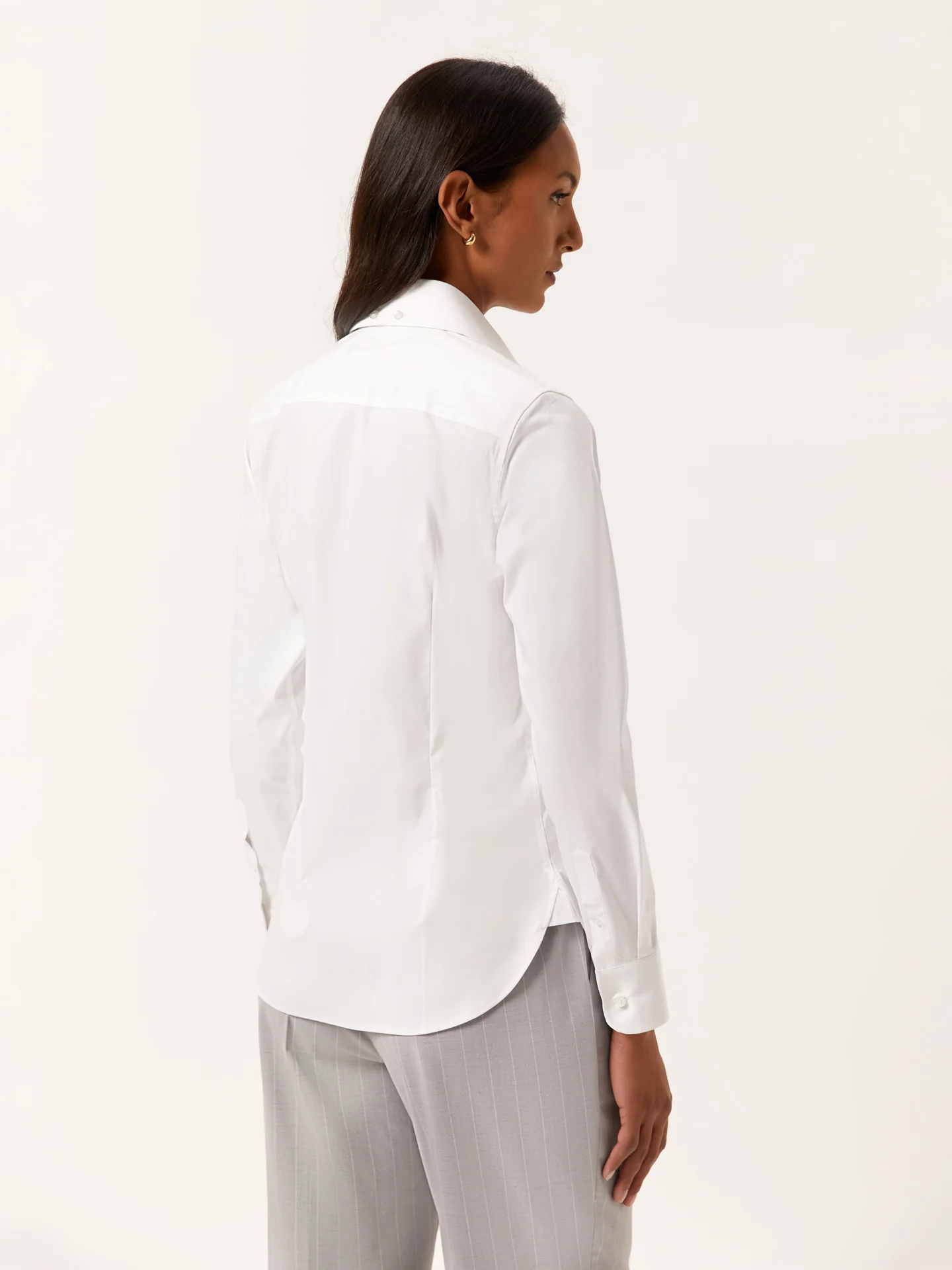 Slim Fit K-easy Plain Poplin Comfort Shirt With Open Collar - Image 3