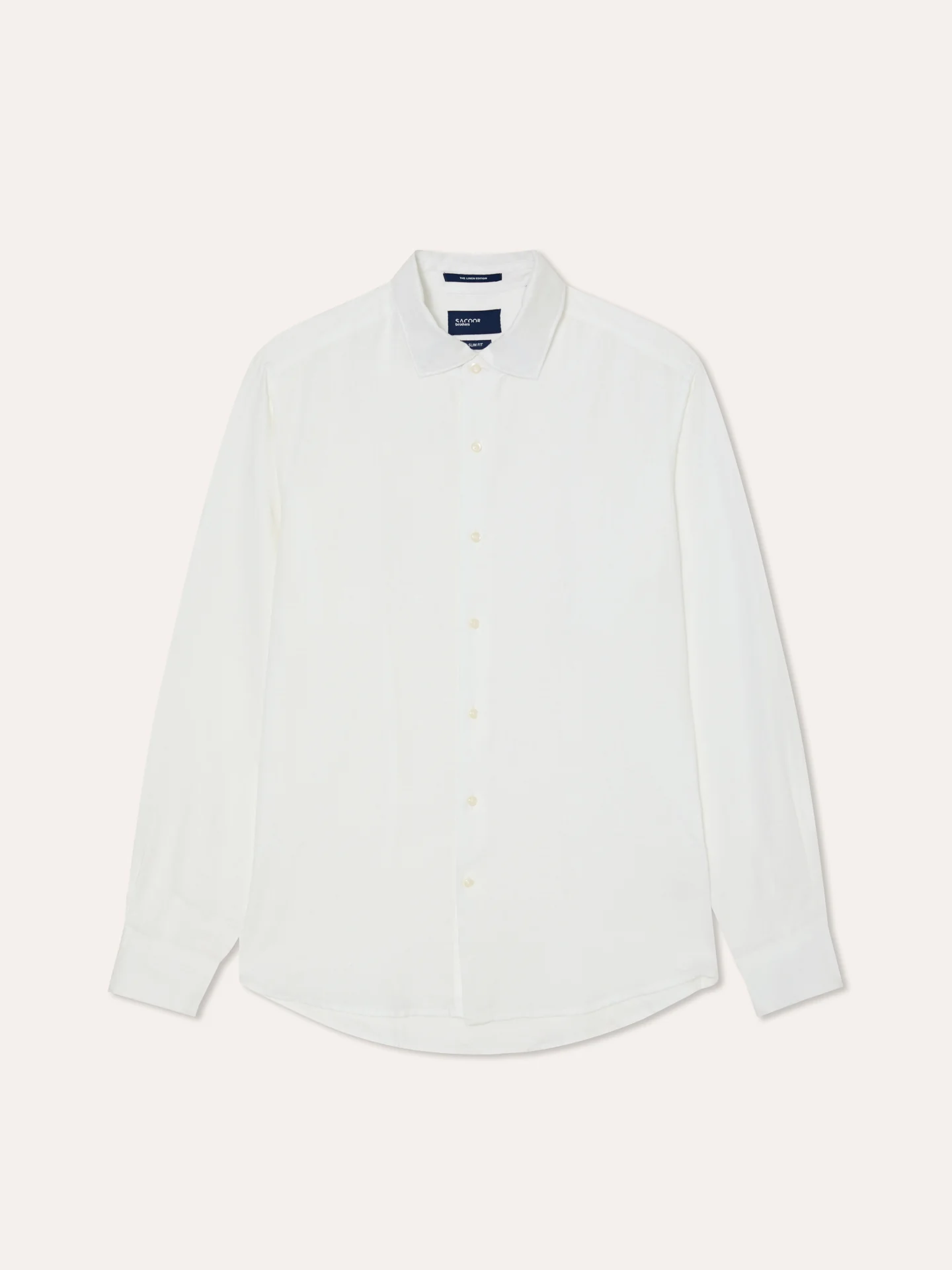 Slim Fit Open Shirt in 100% Linen - Image 5