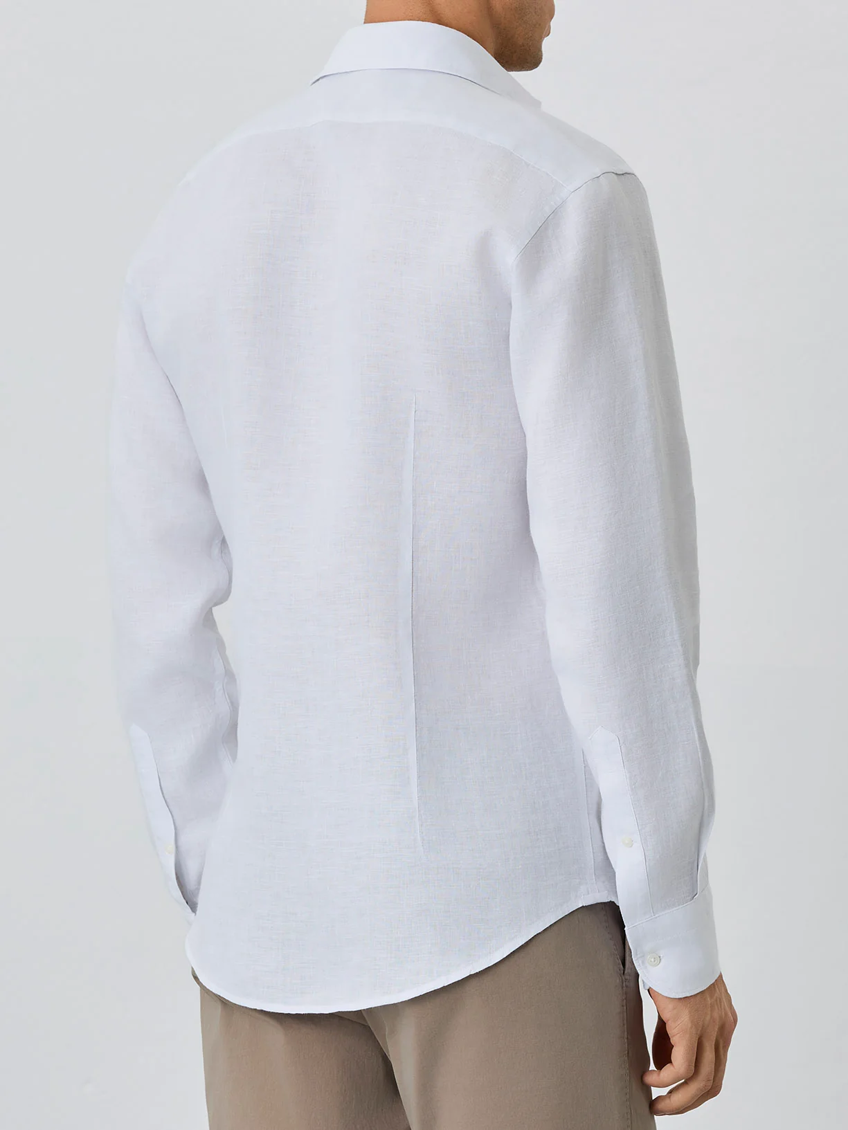 Slim Fit Shirt With Bristol Collar In Linen - Image 9
