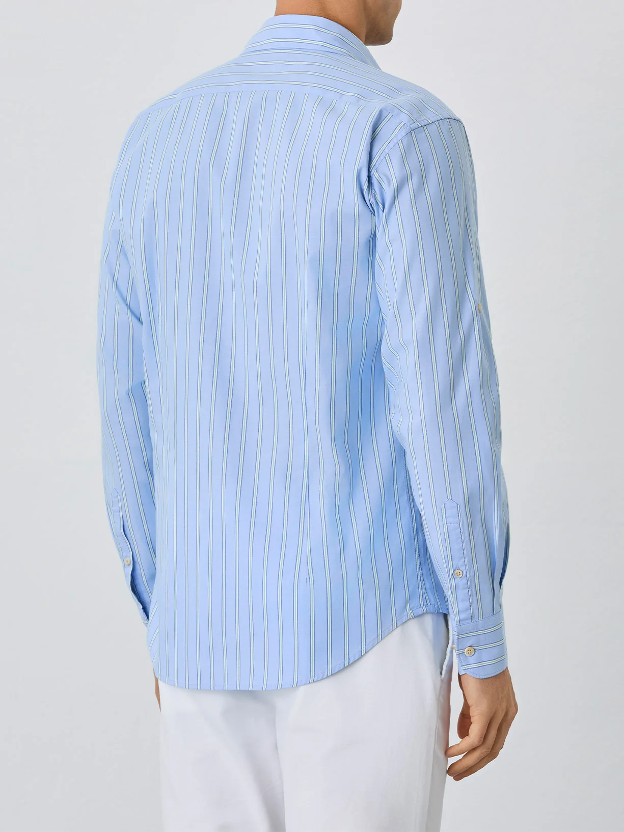 Slim Fit Shirt With Chest Pocket In BCI Cotton With Stripes - Image 3