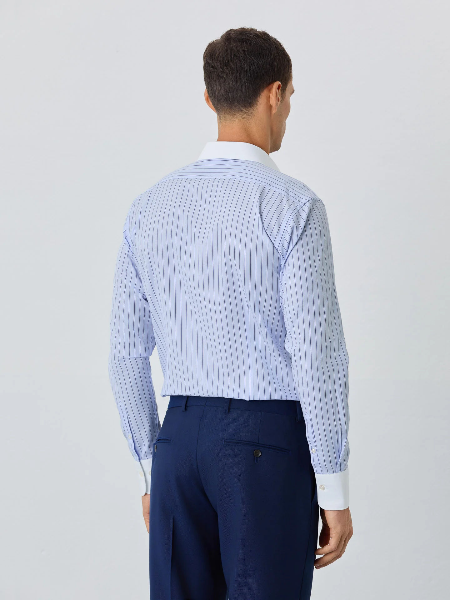 Slim Fit Shirt With Dublin Collar In Cotton With Stripes - Image 3