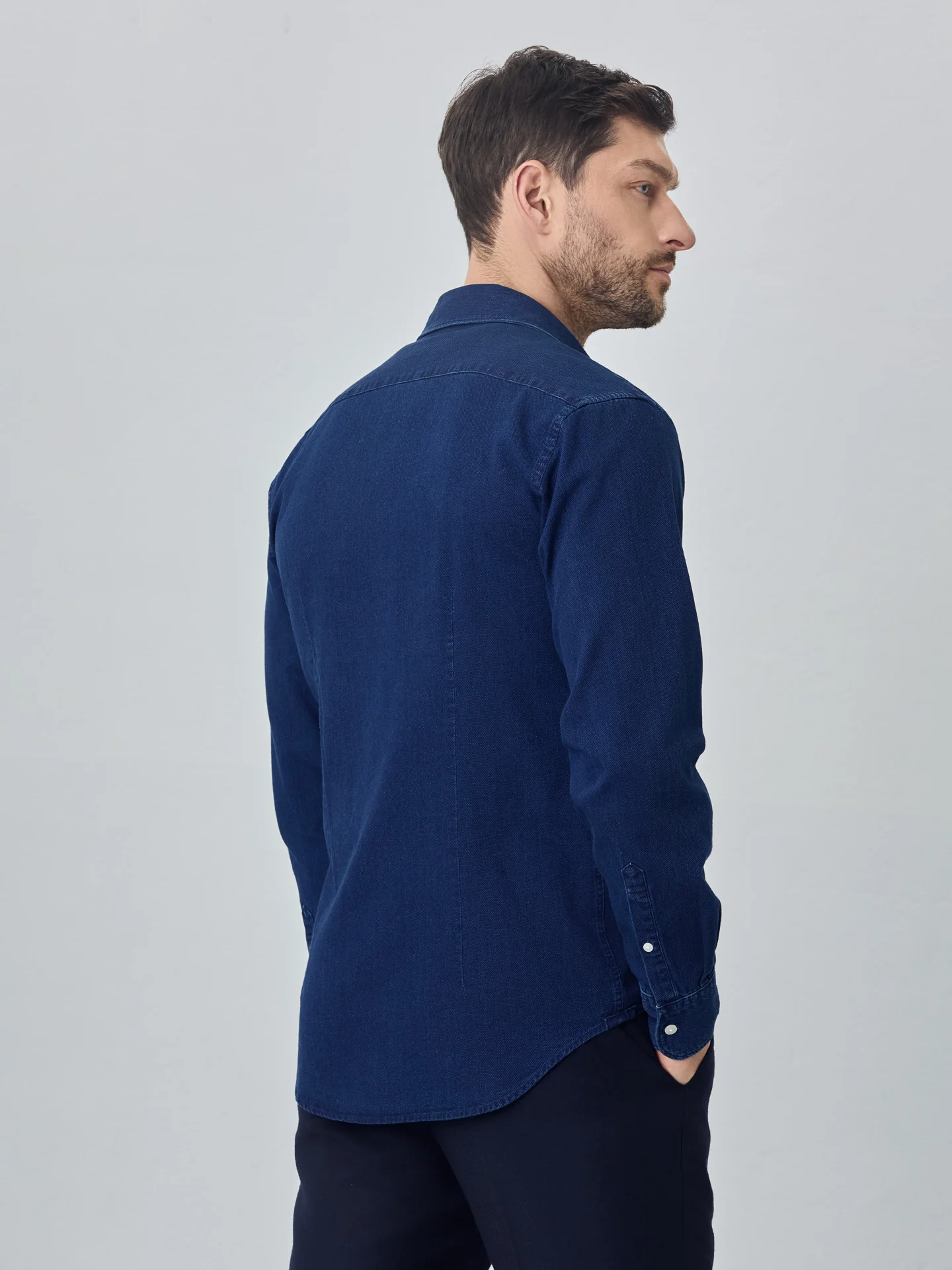 Slim fit structure washed shirt - Image 3