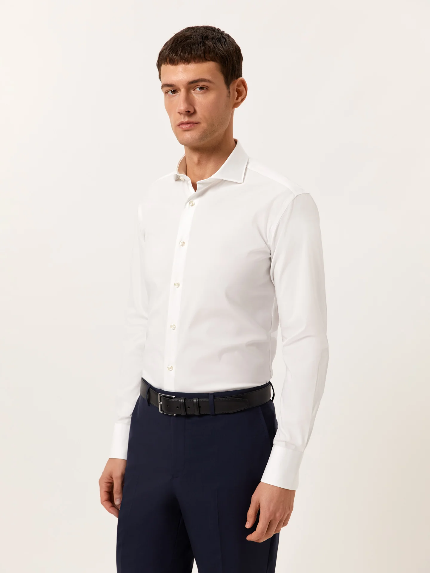 Slim Fit Travel Poplin Shirt in Comfort Cotton - Image 3