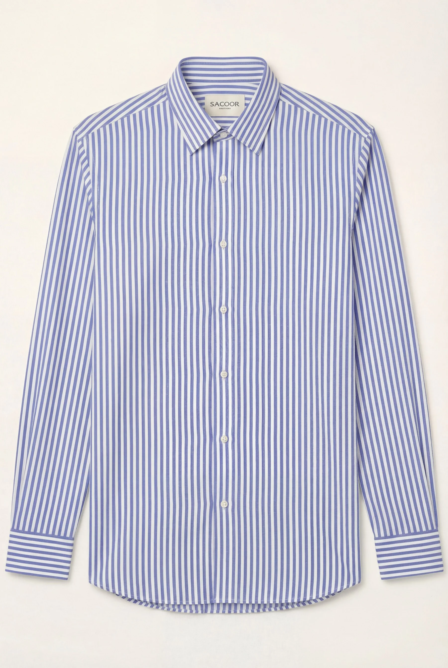 Slim Fit Travel Striped Poplin Luxury Stretch Cotton Shirt with Dublin Collar - Image 3