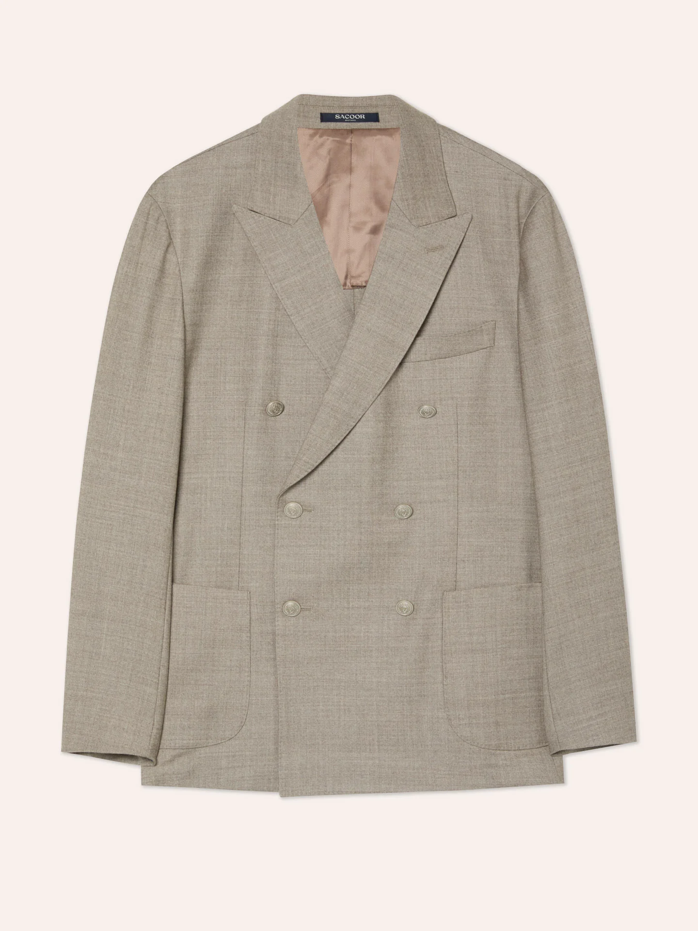 Soft Flannel Blazer With Patch Pockets - Image 5