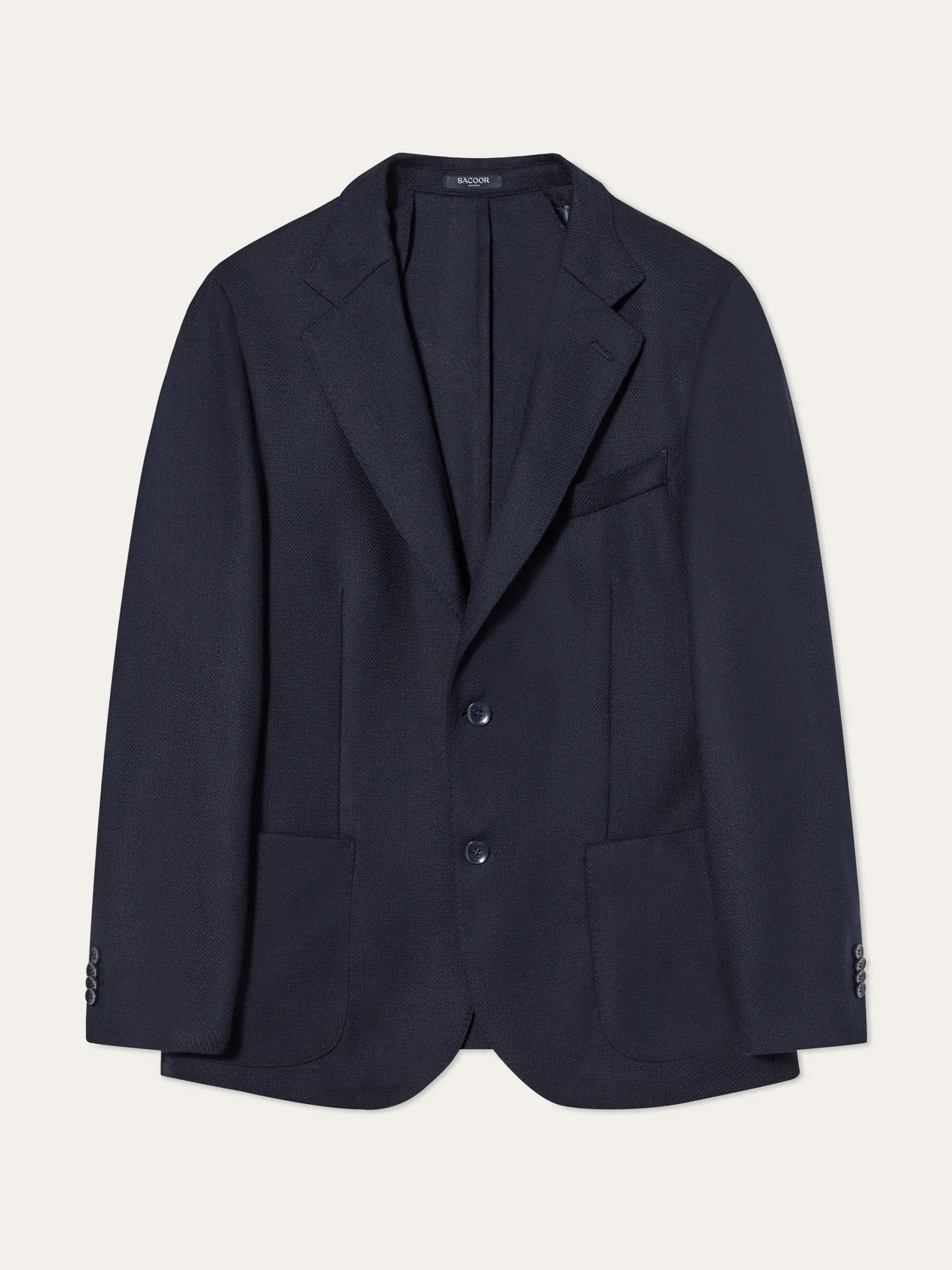 Structured Wool Blazer With Patch Pockets - Image 4