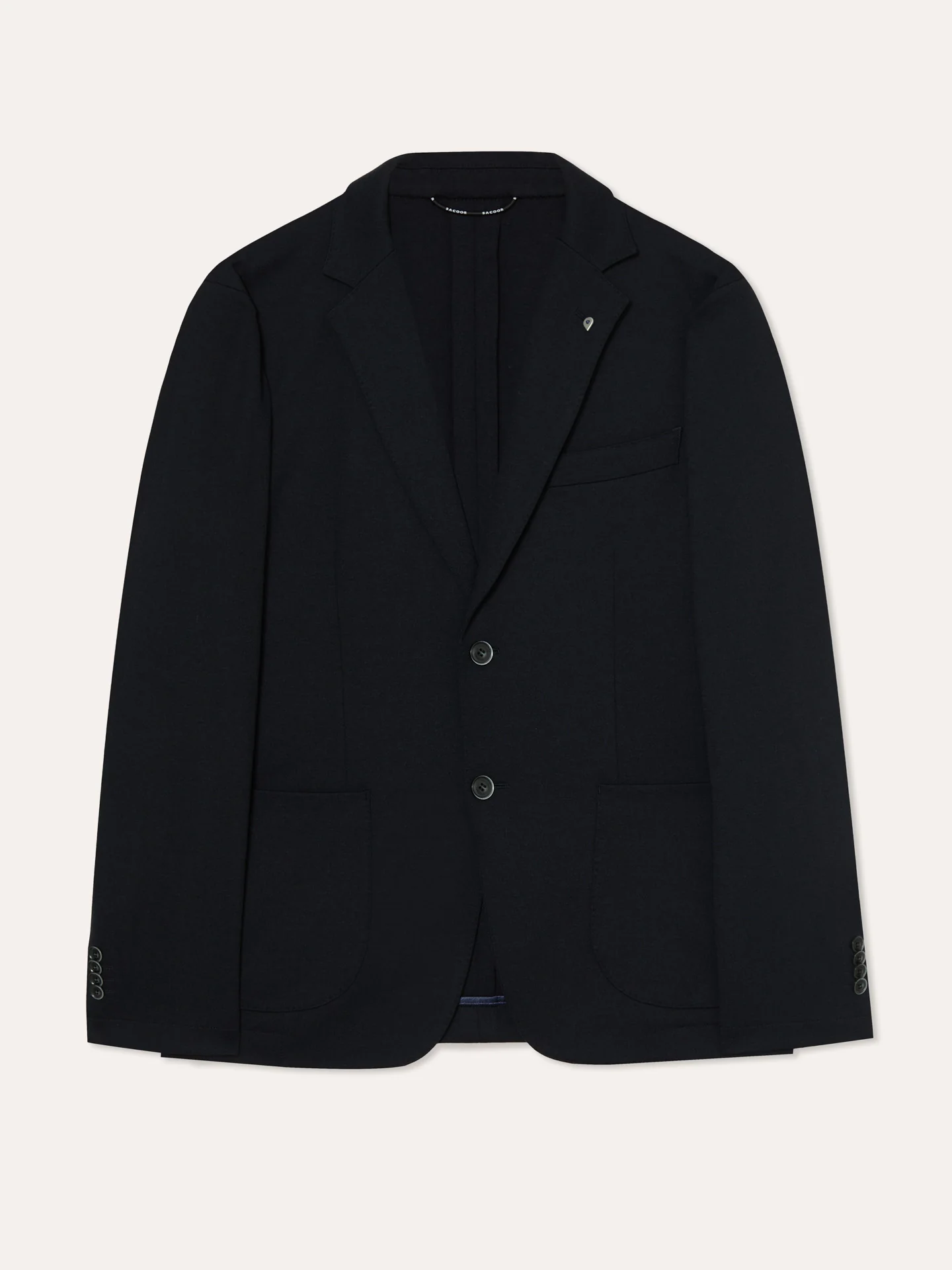 Unstructured Dark Blue K.Mouliné Blazer - Image 5